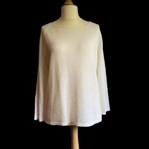 NEW Nancy & Co White Lightweight Sweater Size 12